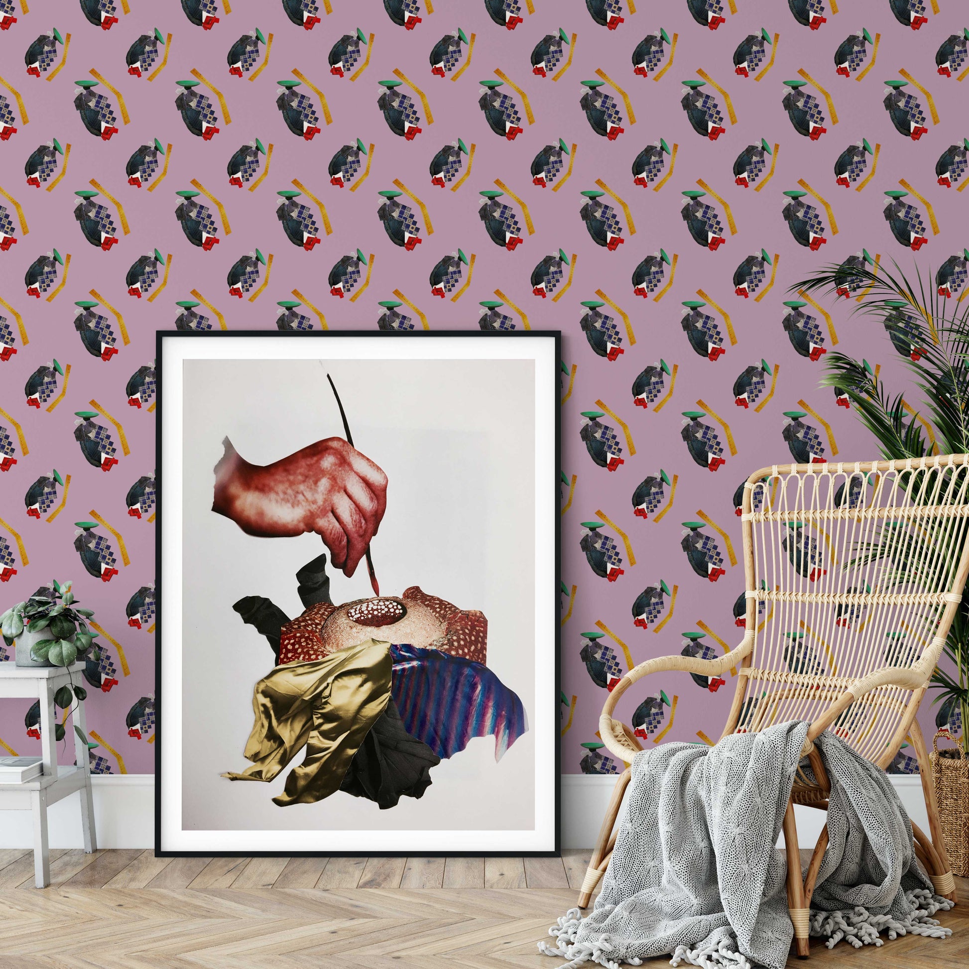 Ettore - Lilac - Made of Matter - Wallpaper