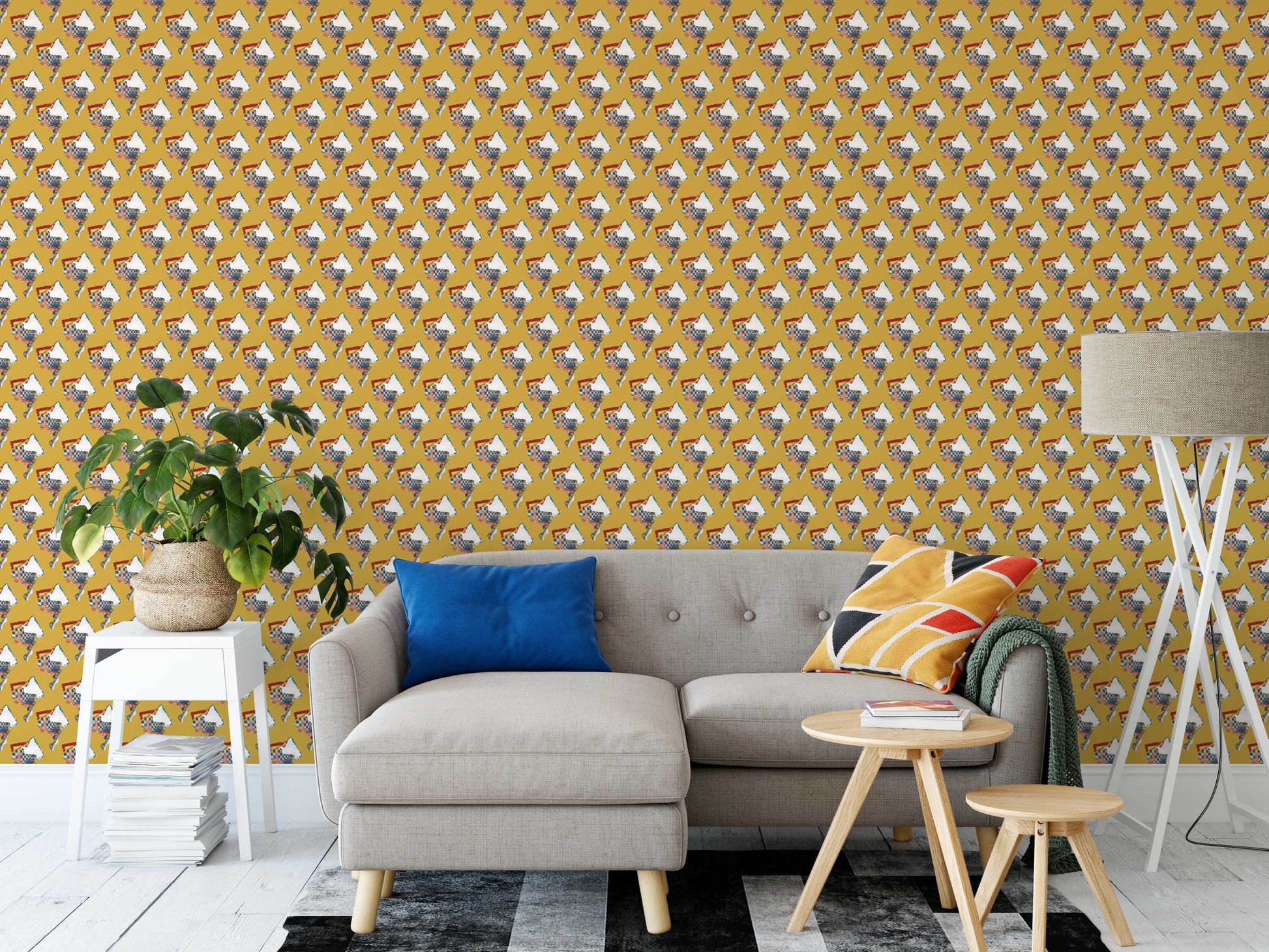 Julia - Mustard- Made of Matter - Wallpaper